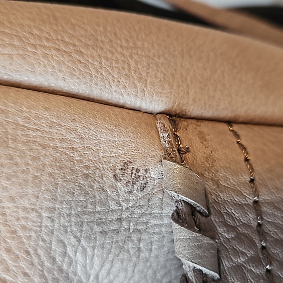 Anthropologie MARGOT Cream Leather Hobo - Picture 6 of 12